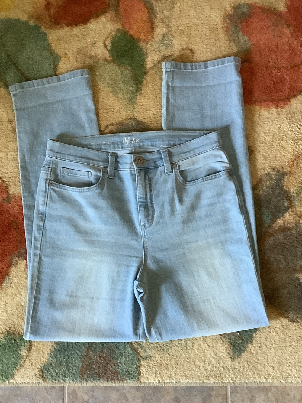 Style & Co. Light Wash Straight Leg Jeans